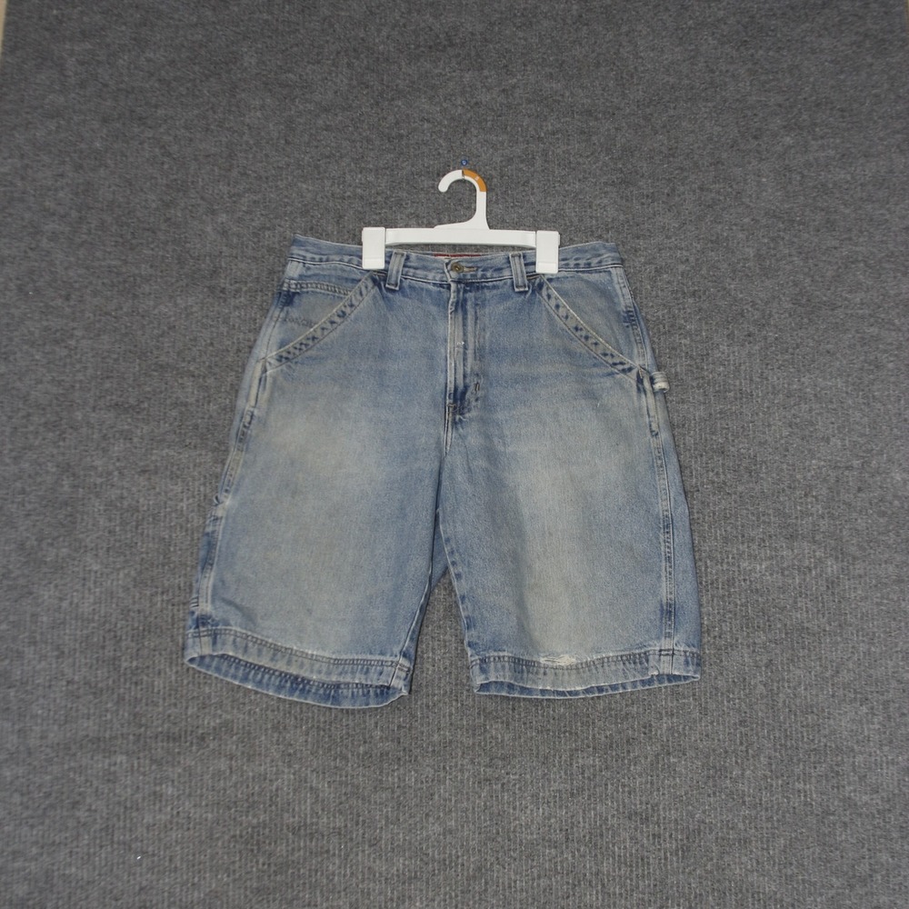 Vintage Old Navy Denim Shorts Mens W33 Blue Carpenter Utility Workwear Y2K Skate